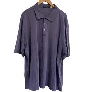 Polo Ralph Lauren Purple Short Sleeve Polo Shirt Mens Size 3XLT Preppy Pony